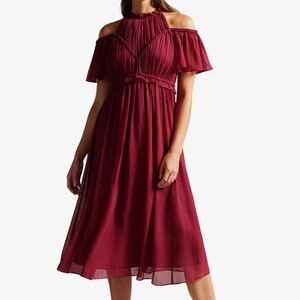 Ted Baker NWT deep pink midi dress size 0